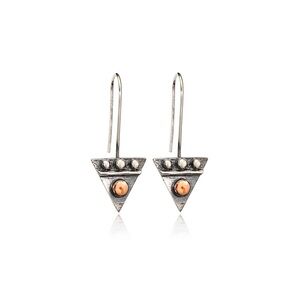 🔥 Price Dropped! 925 Sterling Silver Vintage Triangle Hook Earrings
